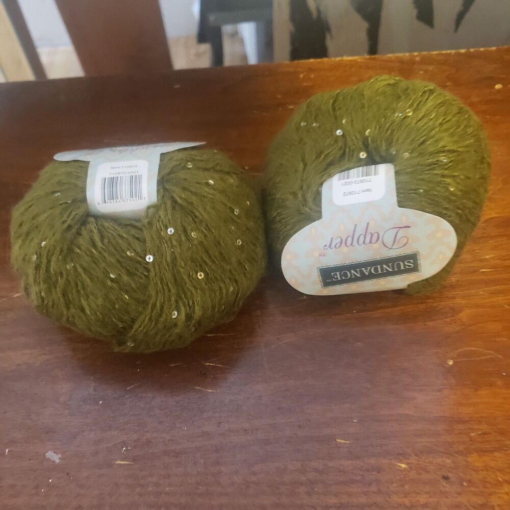 NEW Sundance Dapper mohair blend sequin 2 sk @ 83yds-new olive green colored